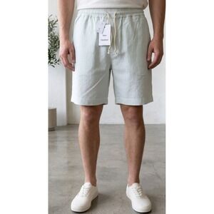 Won Hundred‎ Style Mindy drawstring Shorts trunks in blue Surf  stripe Size 40